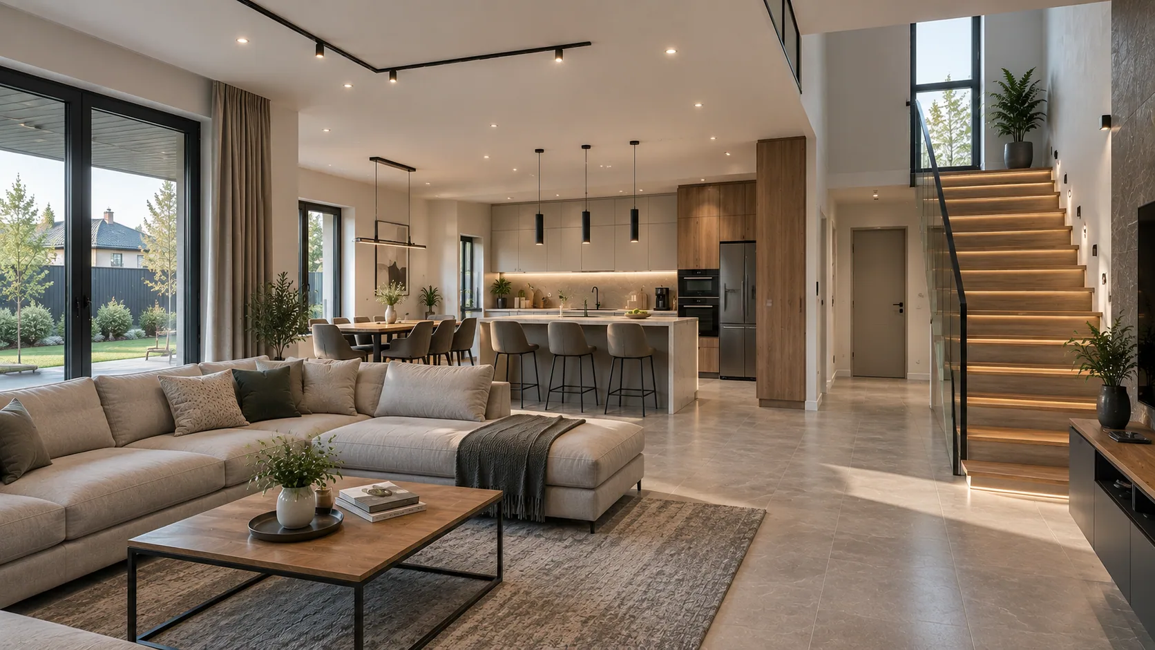 Completed house interior