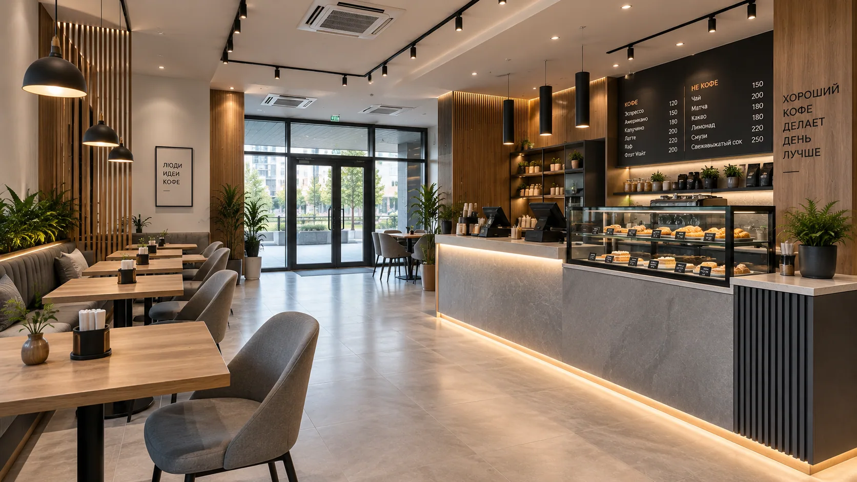 Completed commercial interior