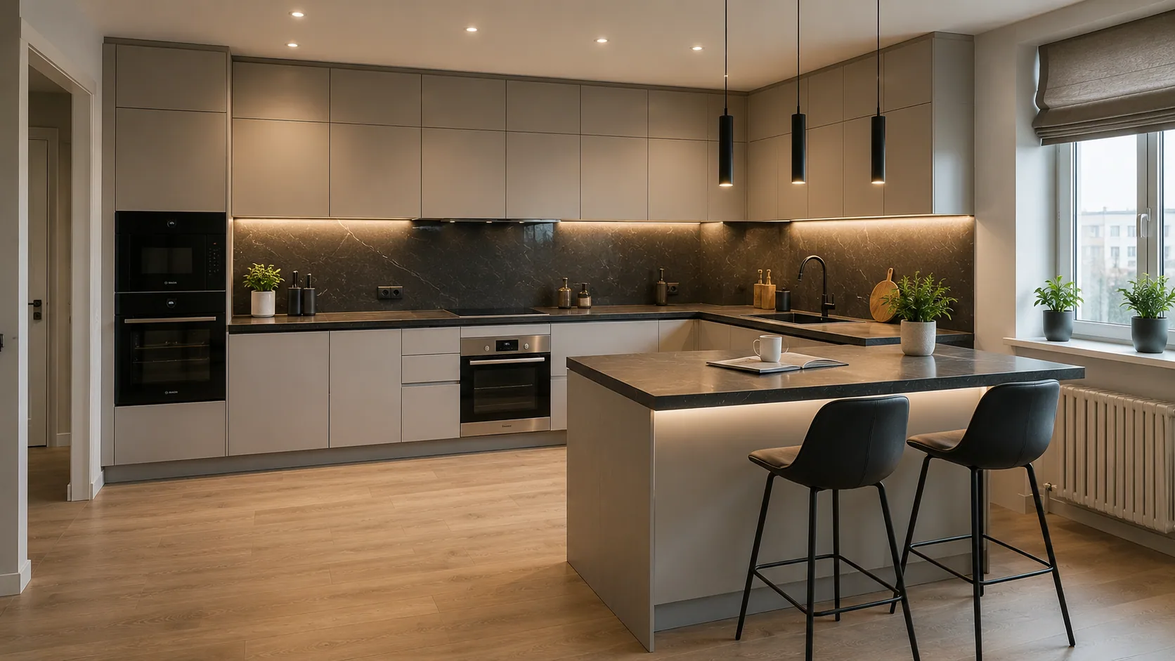 Kitchen after complete renovation