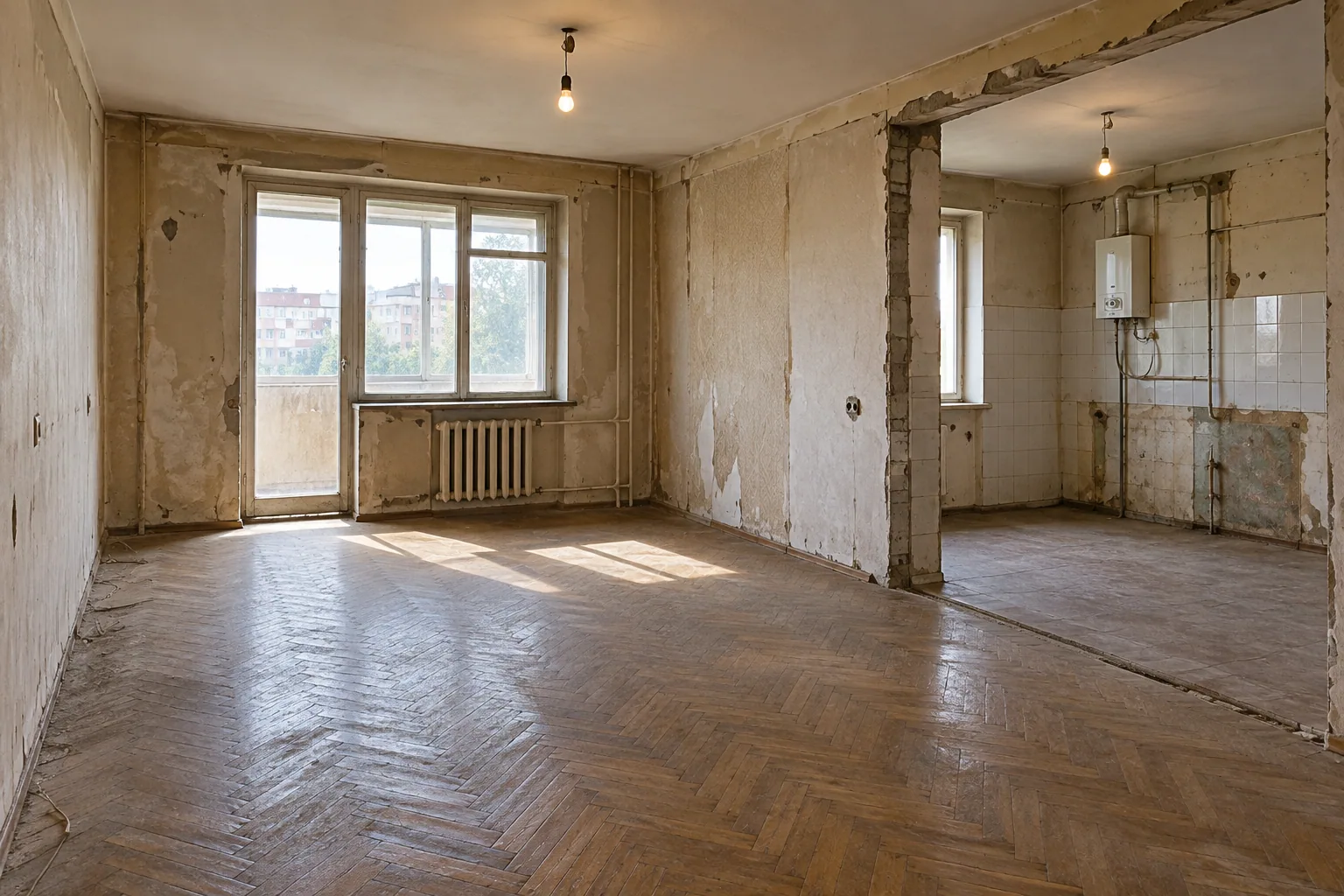 Starting condition of the apartment on Aram Khachaturian Street