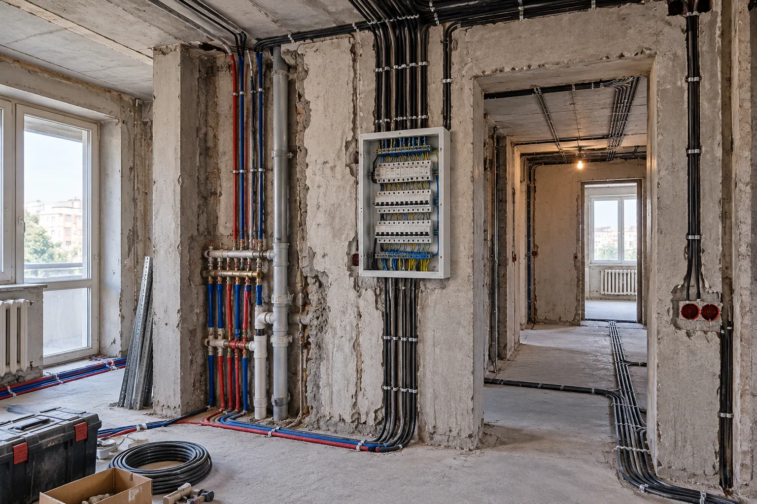 Renovation work in the apartment on Aram Khachaturian Street