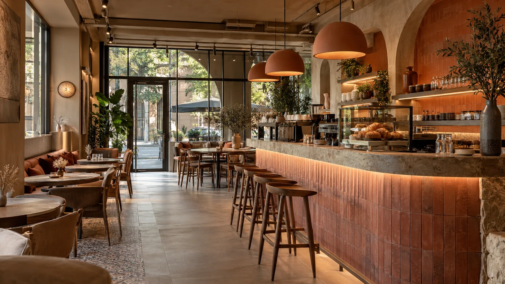Main view of the coffee shop on Saryan Street