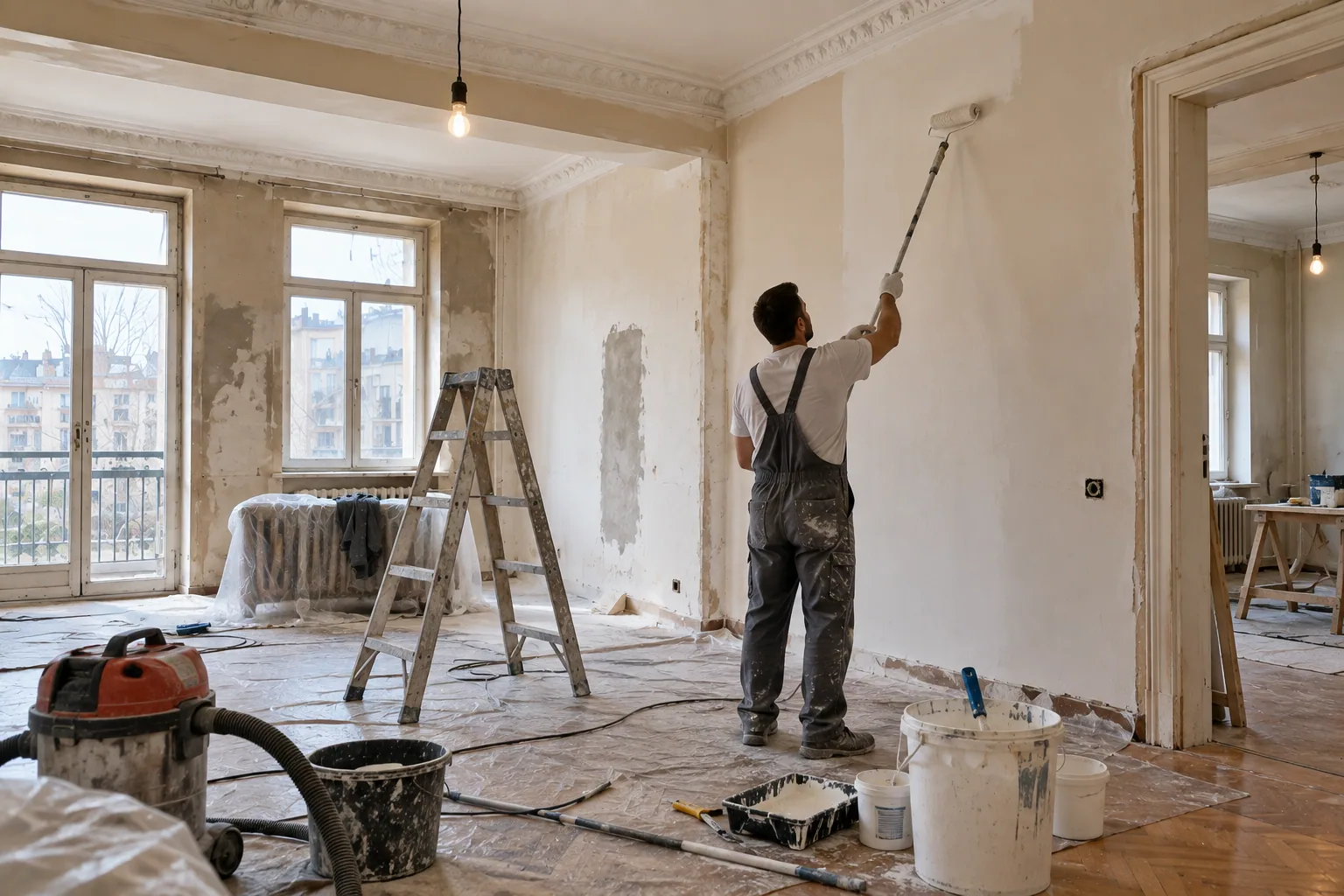 Renovation work in the apartment on Sayat-Nova Avenue